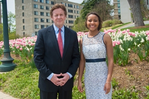 Graduating American University senior Alexis Dobbs wins the President's Award. 